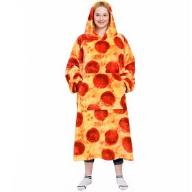 Hgbk676 Waitu Cozy Blanket Hoodie For Men Women - Warm Flannel With Giant Pocket