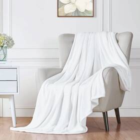 Walensee 791390080818 Fleece Blanket Plush Throw Fuzzy Lightweight Size 50x60 White Super S