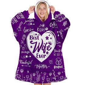 Warmstorey 017609644436 Cozy Wife Hoodie Blanket Perfect Christmas Gift For Her 2025