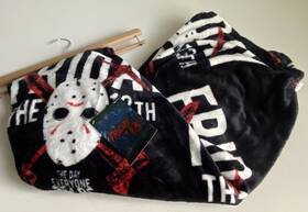 Warner Bros 190604781068 Friday The 13th Jason Voorhees Silk Touch Throw Blanket Day Everyone Fears