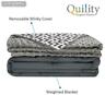 Wb-awb-6080-25lbs-zebra Quility Premium Adult Weighted Blanket Removable Cover Lbs Geo Grey