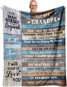 Weropther 763271807234 Christmas Grandpa Gifts Throw Blanket 60 Inch X 50 For Birthday From