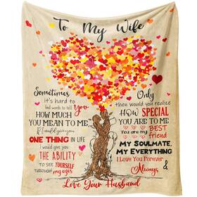 Wesncdch 114798236273 Love Letter Printed Throw Blanket For Wife - 60ft X 50ft