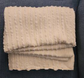 3400208 West Elm 71395 Natural Chunky Throw Blanket 50x60 Inch Rn #3400208 Cotton Acrylic Blend