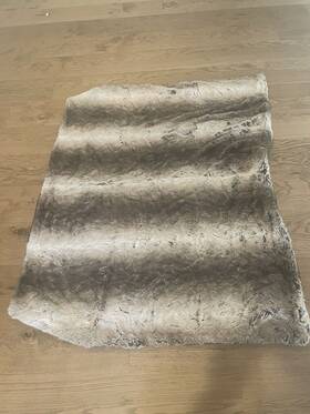 7966232 West Elm Faux Fur Ombr Mocha Multi Throw Blanket