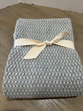 922016 West Elm Stonewashed Cotton Throw 50x60 Inch Gray