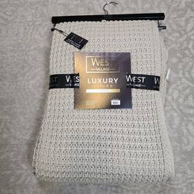 West Village 678298355180 Luxury Living 50 X 70 Throw Blanket Grey Color