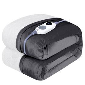 B08k33y664 Westinghouse Heated Throw Blanket Flannel To Sherpa 6 Heat Levels 50x60