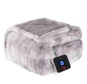 M0753 Westinghouse Electric Blanket Twin Faux Fur Heated With 10 Heating Leve