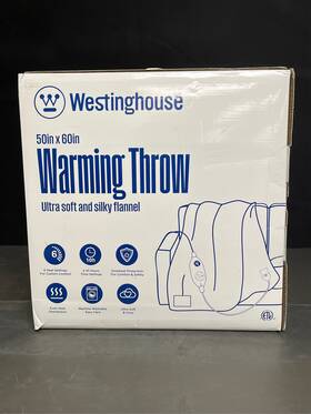 Wh-hsf50-grey-c Westinghouse Electric Blanket Heated Throw Super Cozy Soft Flannel 50 Inch X 60