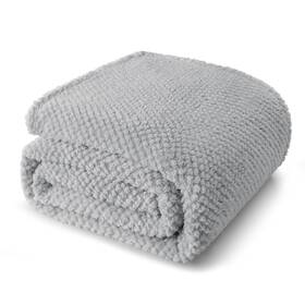 Wf-cg6080-lgr Whale Flotilla Twin Size Fuzzy Fleece Blanket For Bed 60x80 Inch Fluffy Warm Soft Jacquard