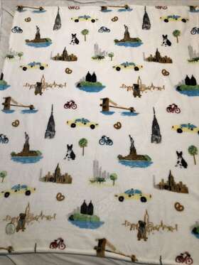 100108593 Whim By Martha Stewart Collection Holiday New York Plush Throw 50 X 60 Inch