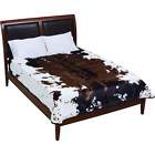 Whyndam Queen King Mattress Furniture Cow Zebra Animal Print Winter Blankets Bedding New 812605026336