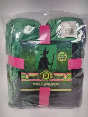 073558891253-p Wicked Ny Silky Soft And Cuddly Microfiber Throw Blanket 60 Inch X 70 Green