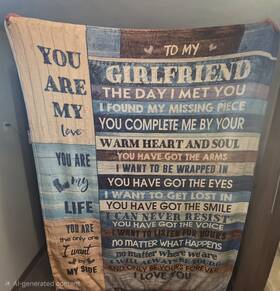 Blanket-gf-6050-haipai Widlan To My Girlfriend Blanket Gifts I Love You Blessing Sweet Sayings Quot