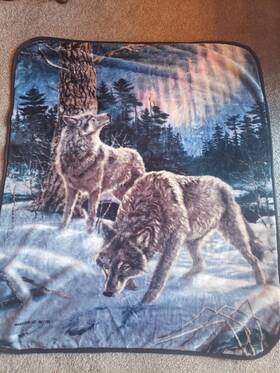 Wm50-074415 Wild Frontier Wilderness Wolf Pack Throw Blanket 50x60 New