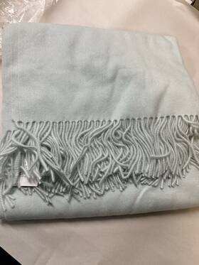 5892393 Williams-sonoma Cashmere Throw 50x65 Inch Seafoam