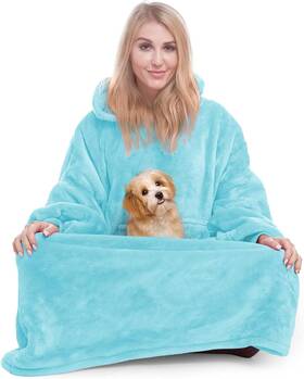 Winkcao 313029613602 Oversized Wearable Blanket Hoodie For Women Adults Ultra-soft Fleece Ho
