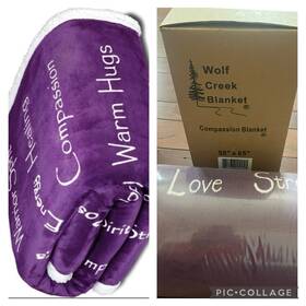 Wolf Creek Blanket 860238002241 Compassion Get Well Gift Plush Soft Sherpa 65x50 Inch New