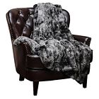 Wolf-pattern-gray-full-queen Chanasya Super Soft Fuzzy 727612891078