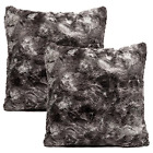Wolf-pillowcase-gray-x2 Chanasya Super Soft Fuzzy Faux Fur Cozy Warm 727612892358