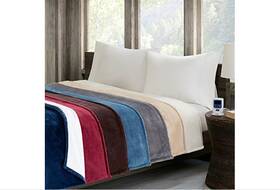 Woolrich 675716782245 Heated Plush To Berber Ivory Polyester King Electric Blanket