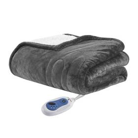 Woolrich 675716782252 Heated Plush To Berber Electric Blanket Throw Ultra Soft Knitted Su