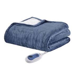 Wr54-1768 Woolrich Heated Plush To Berber Electric Blanket Throw Ultra Soft Knitted Super Warm