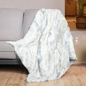 Woomer 973497696237 5 Year Heated Throw Blanket 50 Inch X 60 Soft Faux Fur Fast Heating