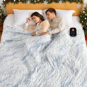 Webvs-g7784-ps Woomer Heated Blanket Full Size 77 Inch X 84 Electric With 0.5-12 Hours Timer