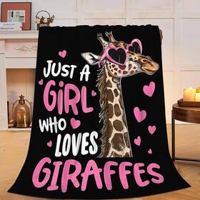 Wosabee 889741986123 Giraffe Blanket Super Cozy Soft Throw Warm Plush Fluffy Just