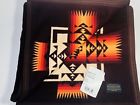 Xd653 Pendleton Reversible Jacquard Robe Throw Native Blanket Maroon Usa Nwt