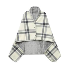 Xing Ye Chuan 728886913350 Fleece Wearable Blanket Comfy Poncho Throw With Buttons Plush Sleeveless Bl