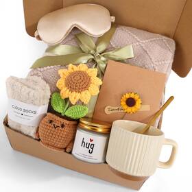Xkoyy 787942877227 Womens Birthday Self-care Gift Basket Sunflower-themed Sunshine Sunshi