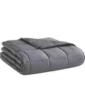 Xy Fashion 744759045614 Weighted Blanket Dark Grey 48 Inch X72 -15lbs Cooling Breathable Heavy Micr