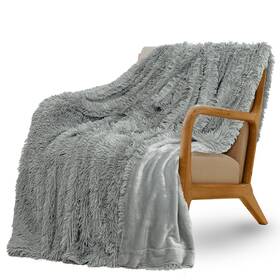 Xy013-lg-a Xyyzyz Super Fluffy Throw Blanket Faux Fur Fuzzy For Couch Sofa Bed 50x60