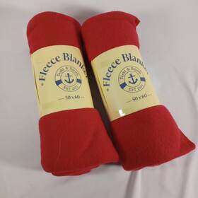 2801593 Yacht And Smith Fleece Blanket 50 Inch X60 Red Ultra Soft