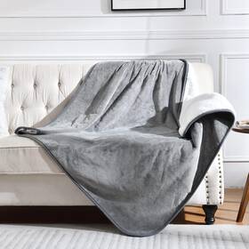 Wpb-g01 Yaning Waterproof Blanket For Bed Couch Sofa Soft Liquid Pee 50x60 Inches Grey