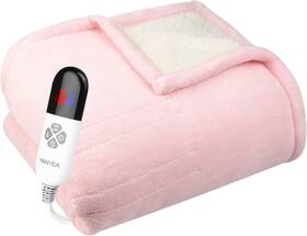 Yanyea 445039968960 Electric Heated Blanket Sherpa Twin Size 62 Inch X84 Pink Machine Washable 6 Heat Se