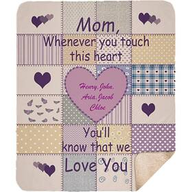 Yeh Gift 686082372138 Personalized Grandma Grandpa Nana Dad Mom Name Blanket. Custom With Any Title