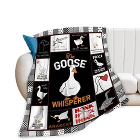 Yerretin 291528987345 Funny Goose Blanket Soft Cozy Cute Plush Throw Warm Lightweight