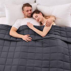 Yescool 698596051041 King Size Weighted Blanket For Adults 20 Lbs 80 Inch X 87 Grey Cooling Heavy