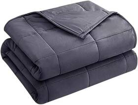 Zlt-60x80-20lbs-grey1 Yescool Weighted Blanket For Adults 20 Lbs 60 Inch X 80 Grey Cooling Heavy Blan