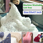 Ygn5783189 Luxury Chenille Chunky Knitted Blanket Soft Washable Bed Sheet