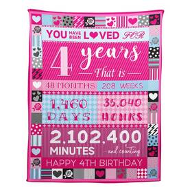 Yisumei 417844686513 4 Year Old Girl Birthday Gifts Pink Love Rose Elements Happy Birthda