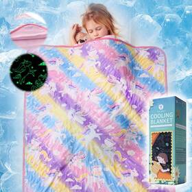 Xwlg-01 Yjlmly Glow In The Dark Blanket For Girls - Soft Flannel Luminous Throw Ki