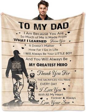 Yofipon 313021587505 Dad Gifts From Son Birthday For Dads Blanket 60 Inch X50 Best Father Gift B