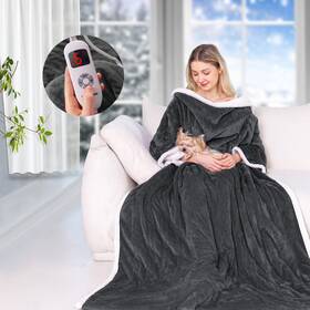 Yhb-5070a Yokimisu Wearable Heated Blanket With Sleeves Electric For Gifts Electr