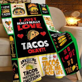 Wenwen999 Yudchen Taco Throw Blankets For Girls Women Just Girl Who Loves Tacos Soft Warm Flannel