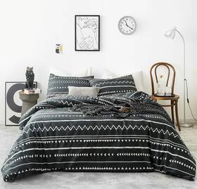 Yhgj2019828k212z Yuheguoji Aztec Duvet Cover Queen 100% 90 In X Black